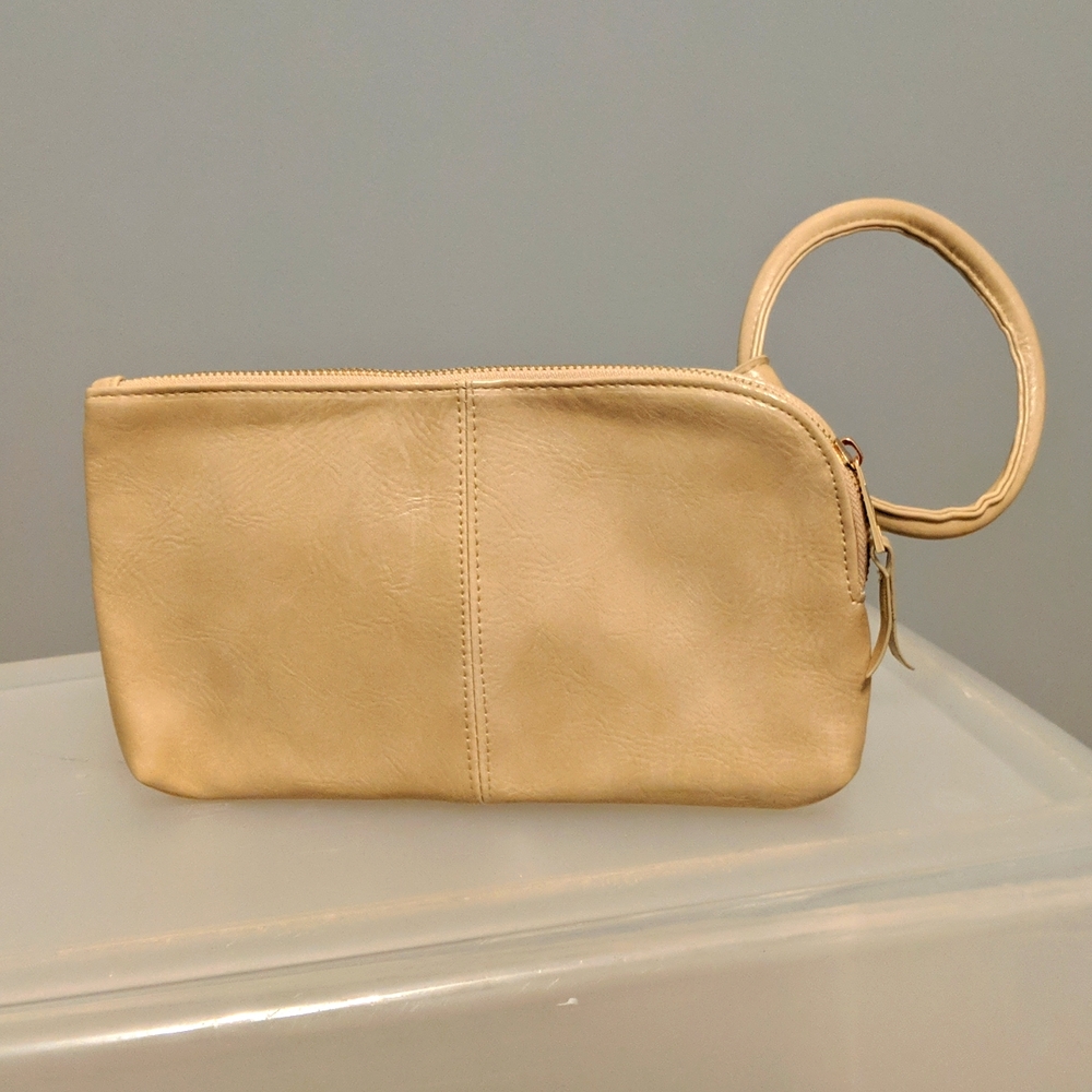 Tan Leather Wristlet